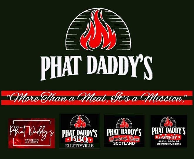 Phat Daddy's BBQ will soon have four locations in Bloomington, Monroe County and Scotland, Indiana. Here are the logos for all four.