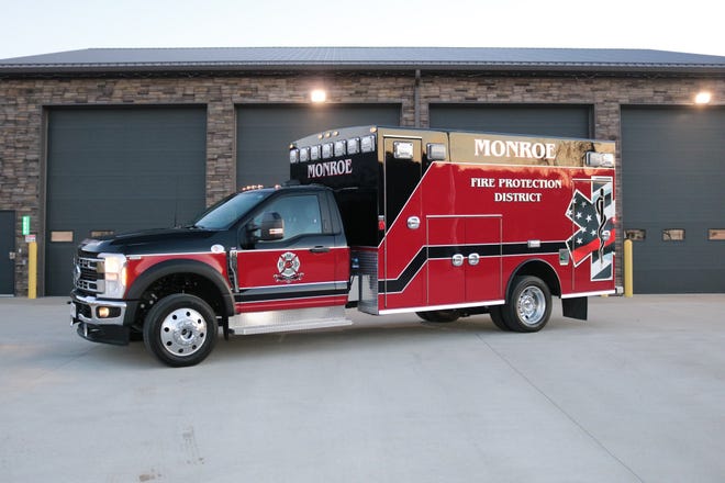 Monroe Fire Protection District put its first ambulance in service this week. It will have a total of four ambulances that can respond when no other ambulance is available in Monroe County.